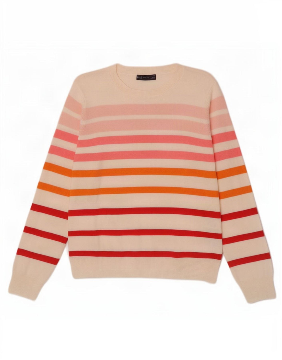 Pulover pentru femei Marks & Spencer cu gâtul cu barca UK 14 Medium Off White