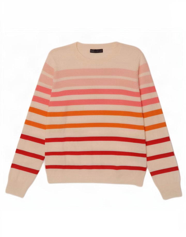 Pulover pentru femei Marks & Spencer cu gâtul cu barca UK 14 Medium Off White