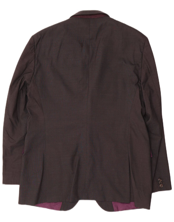 Blazer pentru bărbați Hugo Boss cu 2 nasturi EU 54 2XL Lână gri
