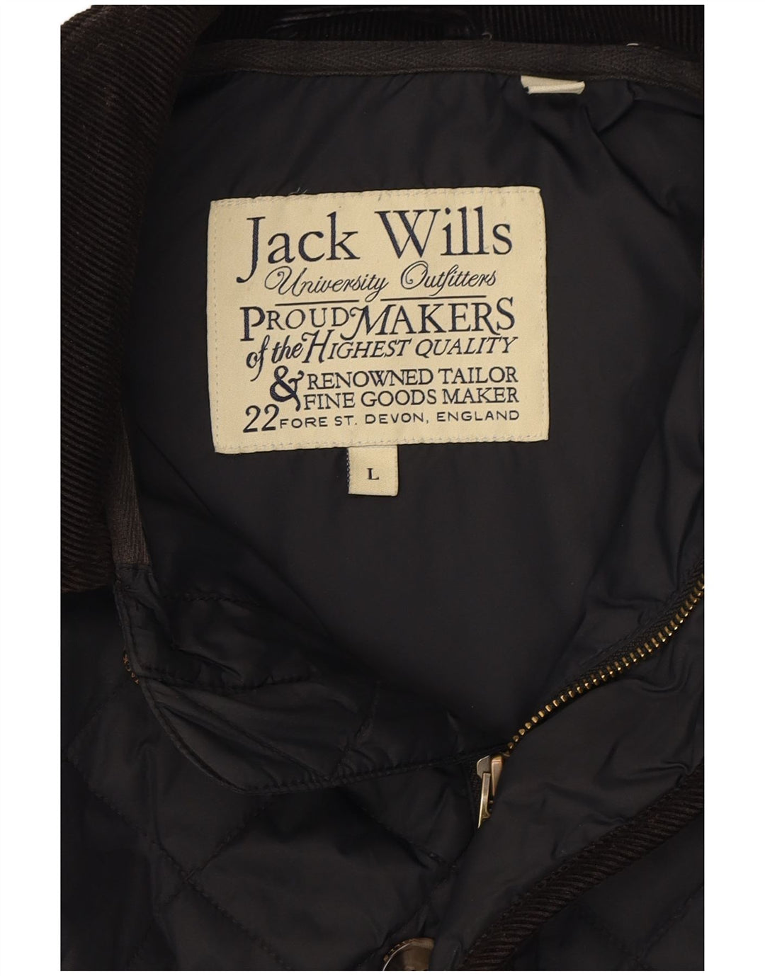 JACK WILLS Mens Quilted Jacket UK 40 Large Black Nylon