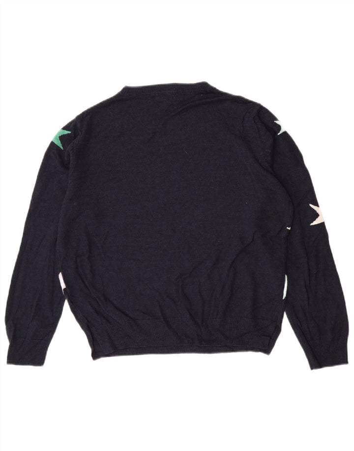 Pulover pentru femei Marks & Spencer cu decolteu triplu UK 12 Medium Bleumarin