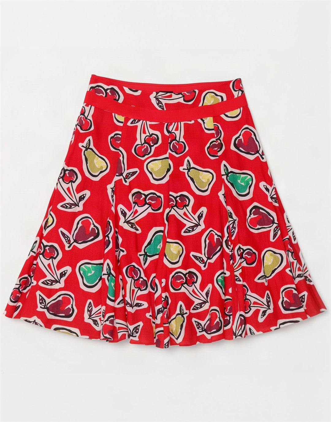 Fusta Hobbs pentru femei, cu grafică în formă de A UK 12 Medium W32 Red Flax