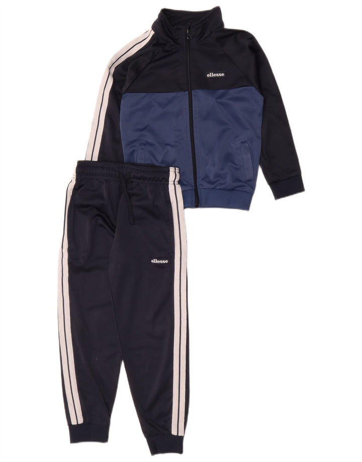 Trening complet pentru băieți Ellesse 6-7 ani, albastru bleumarin, poliester color block