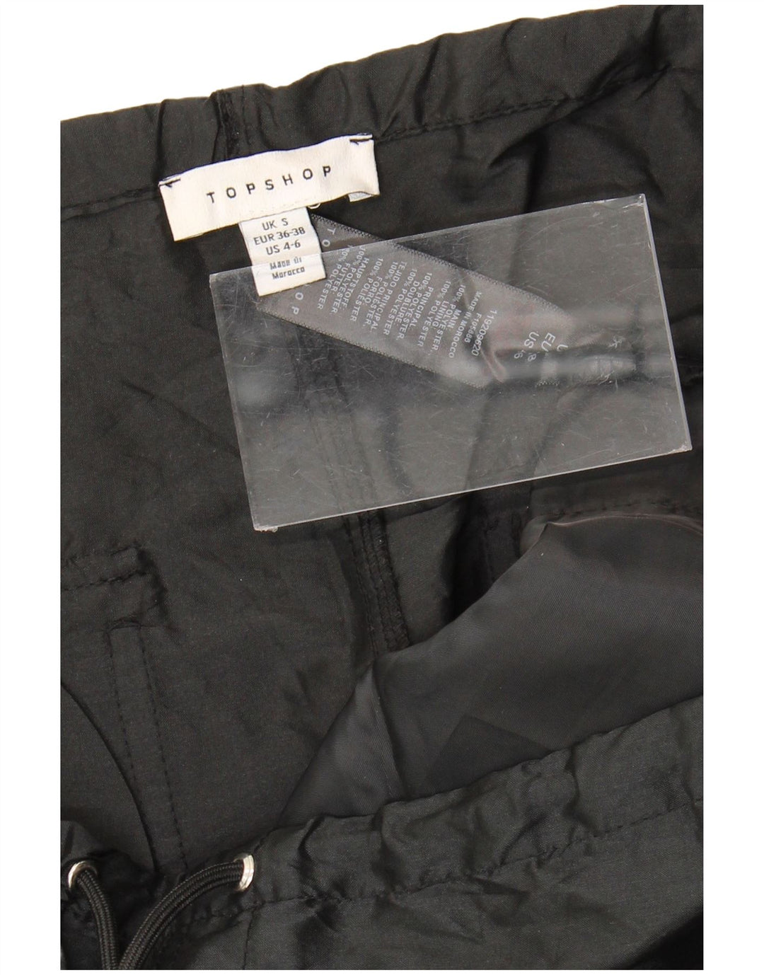 Topshop Pantaloni de trening pentru femei UK 10 Poliester negru mic