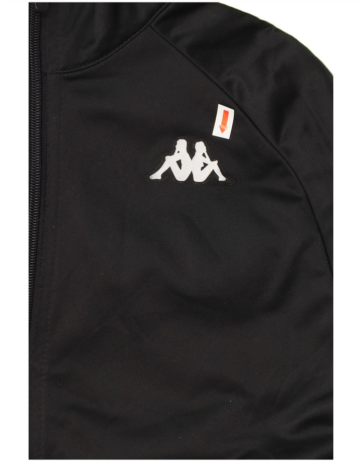 Trening complet grafic KAPPA pentru băieți 15-16 ani, negru, poliester color bloc