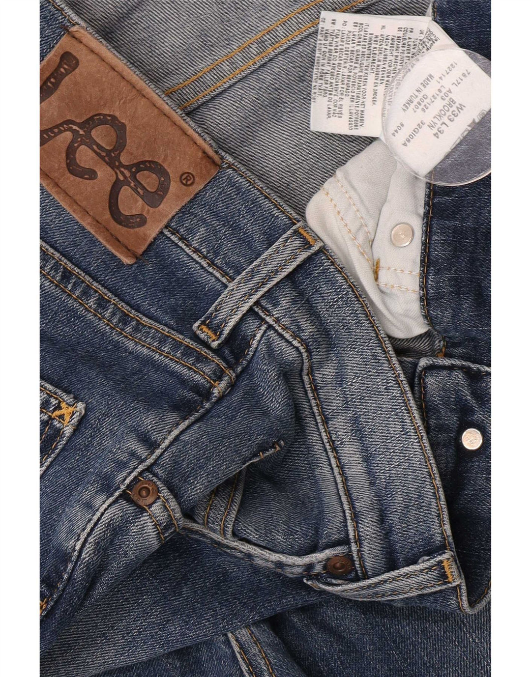 Blugi Lee Brooklyn Straight pentru bărbați W33 L30, bumbac albastru