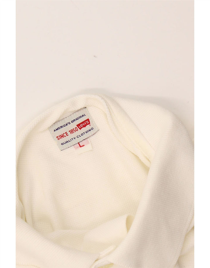 Tricou polo pentru bărbați Levi's, mare, alb