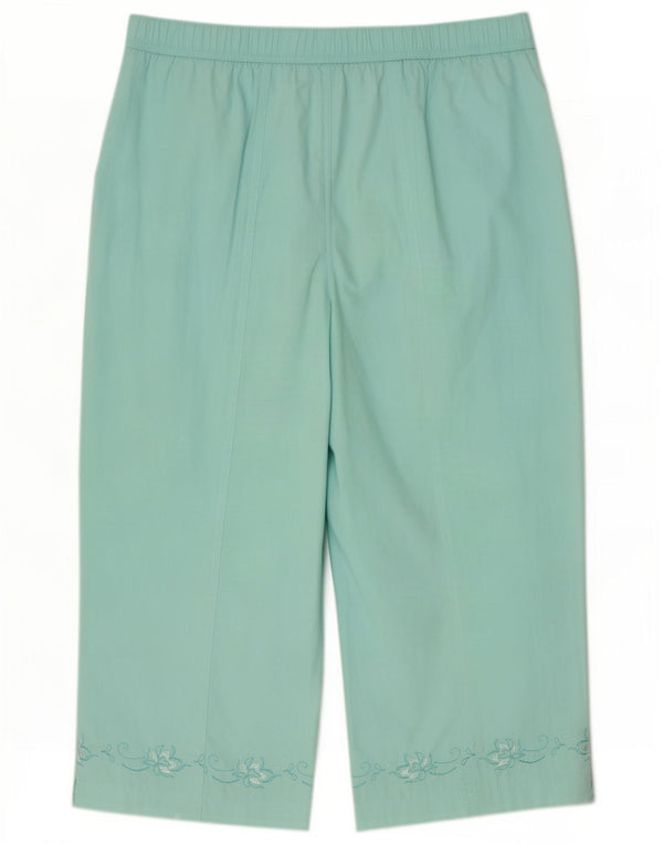 Pantaloni Capri pentru femei Marks & Spencer UK 16 Large W36 L19 Turcoaz Floral