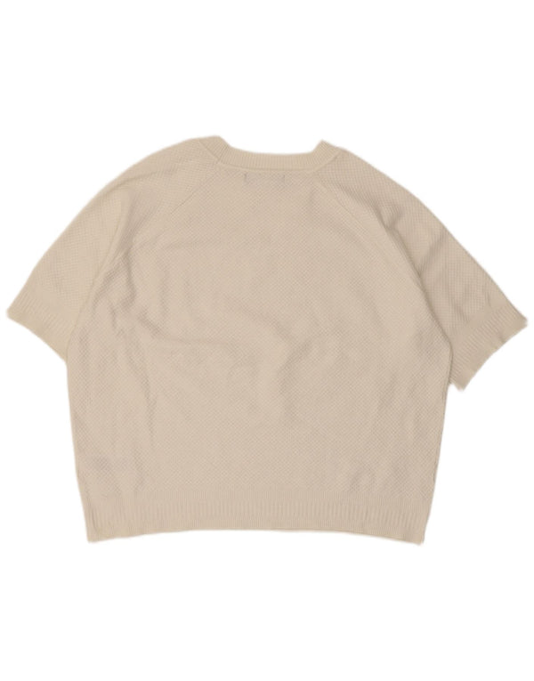 Pulover pentru femei Marks & Spencer Crop Boat Gât, UK 18 XL Alb