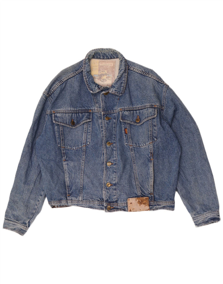 Jachetă de blugi Batwing pentru bărbați Quarry UK 40 Large Blue