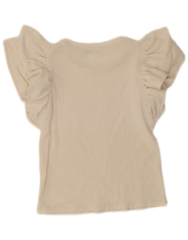 Bluză Crop Top Femei Zara UK 12 Bej Mediu