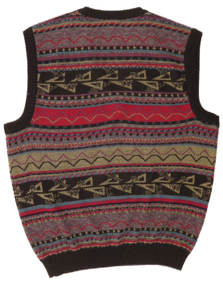 Vestă Vintage bărbați Tank Top mare multicolor geometric geometric acrilic