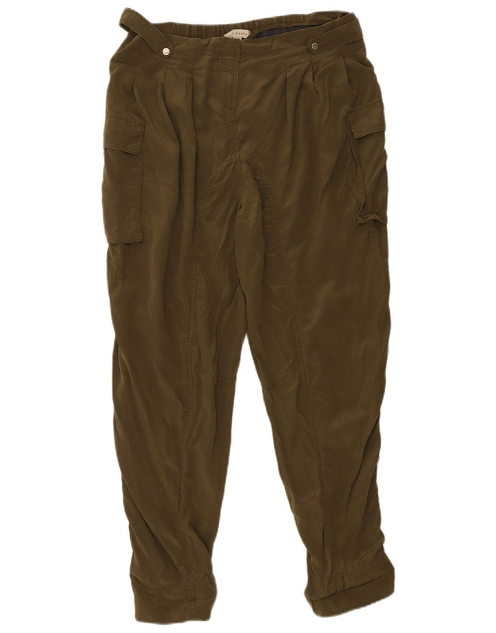 Pantaloni cargo cu talie înaltă pentru femei Ted Baker Mărimea 3 Mediu L34 L28 Kaki