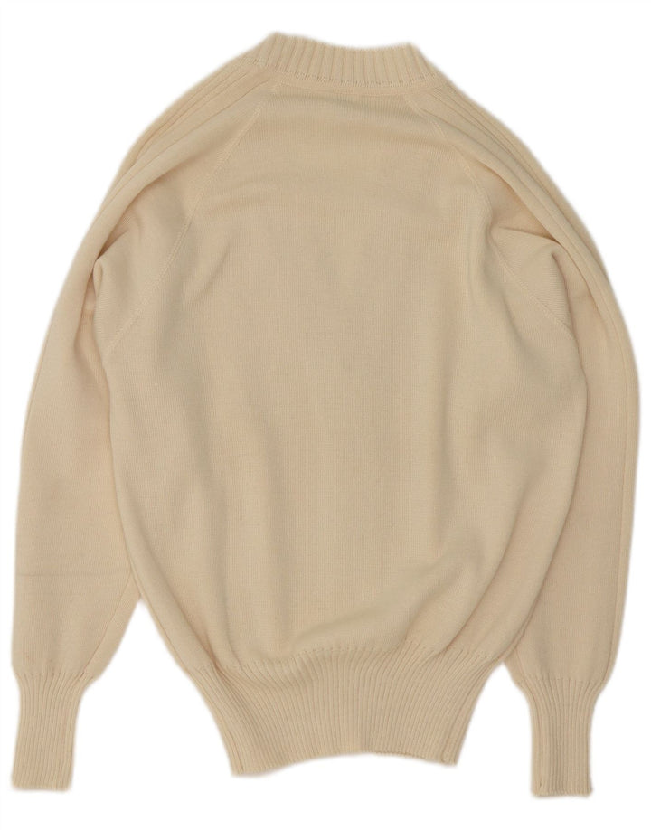 Pulover cardigan pentru femei Wubken EU 48 2XL Poliacrilic alb catifelat