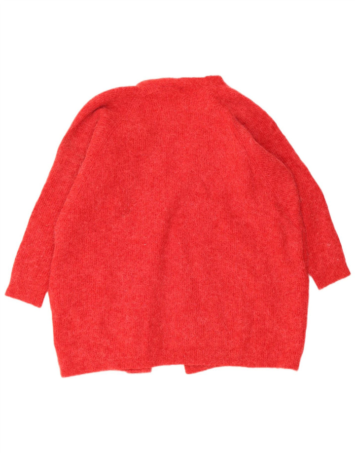 MINT VELVET Pulover cardigan deschis supradimensionat pentru femei UK 16 Large Red