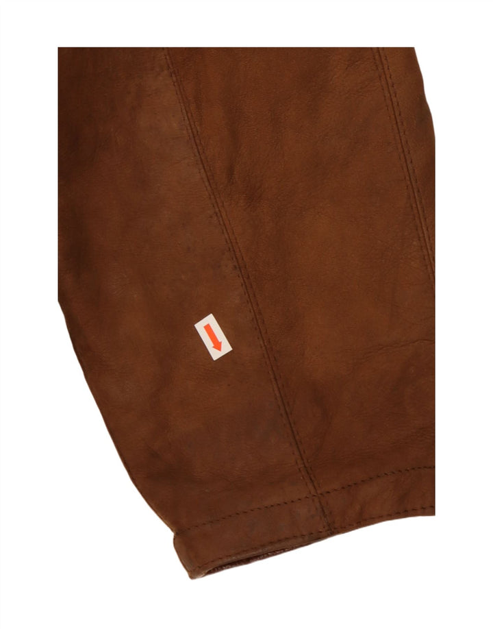 Geaca de piele vintage pentru barbati IT 52 XL maro