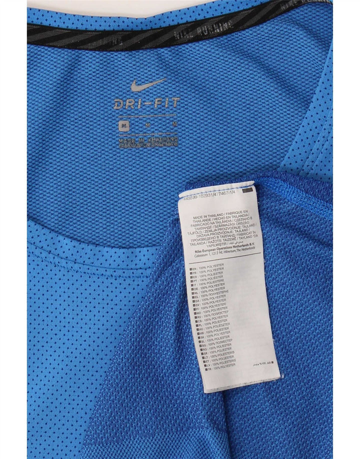 Tricou Nike Dri Fit pentru femei Top UK 12 Medium Blue Poliester