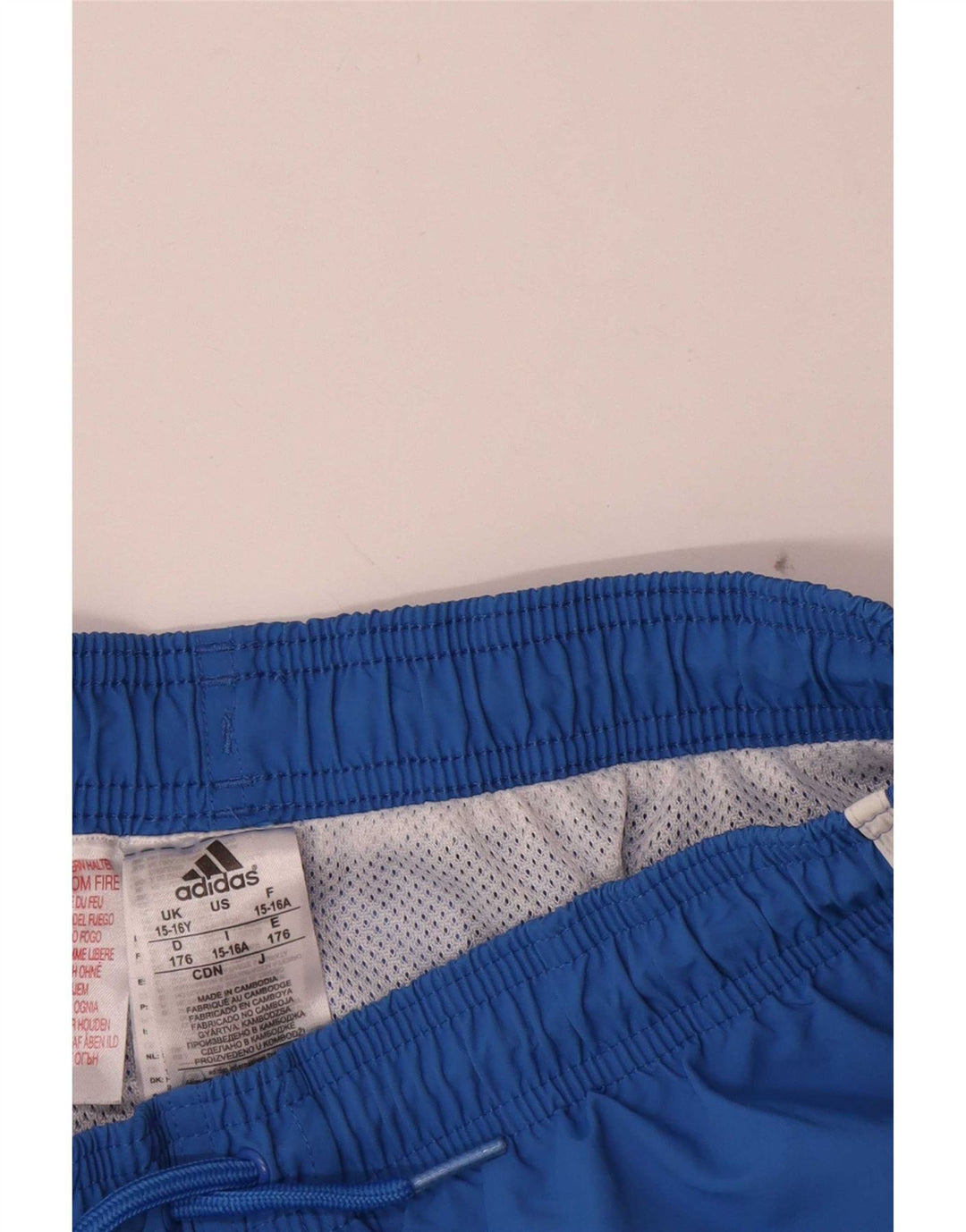 Pantaloni scurți sport grafic Adidas pentru băieți 15-16 ani, poliester albastru