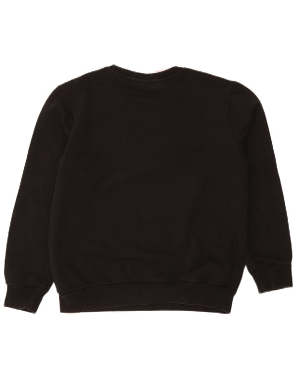 Adidas Băieți Pulover Grafic Pulover 13-14 Ani Bumbac Negru