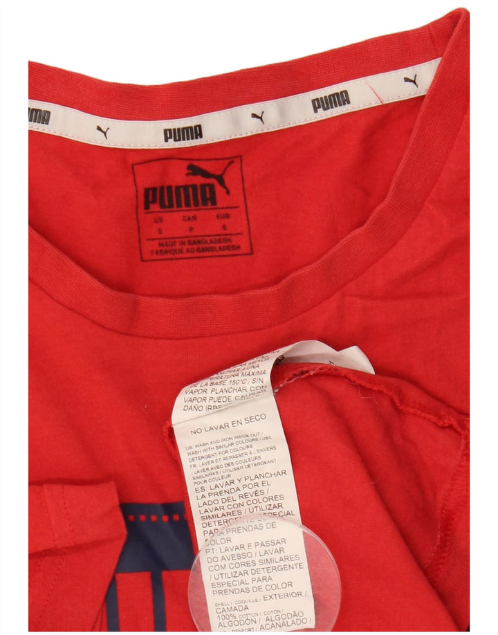Tricou grafic Puma pentru bărbați Top mic bumbac roșu