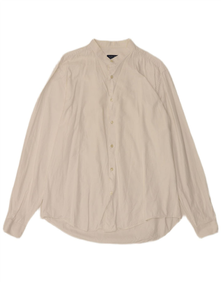Cămașă pentru bărbați Zara Slim Fit XL Bumbac alb