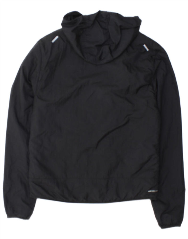 Jachetă căptușită cu glugă pentru alergare Nike pentru femei UK 10 Nylon negru mic