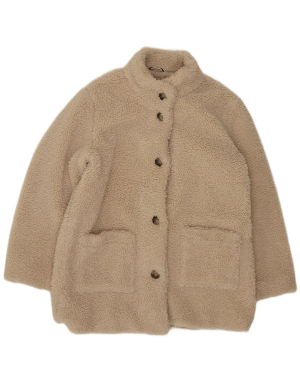 Crew Clothing Jachetă pentru femei Teddy Bear Fleece UK 14, mare, bej, poliester