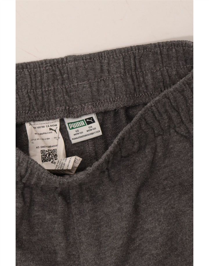 PUMA Boys Tracksuit Trousers Joggers 10-11 Years Medium Grey Cotton Vintage Puma and Second-Hand Puma from Messina Hembry 