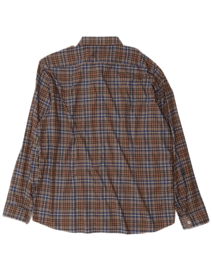 Cămașă pentru bărbați Hugo Boss Regular Fit XL, maro, bumbac cu carouri