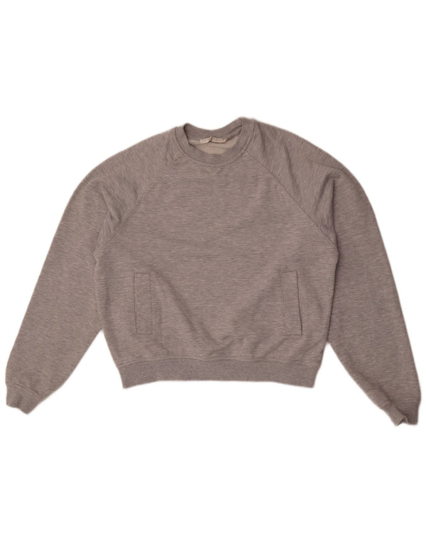 Pulover supradimensionat pentru femei Zara UK 14 bumbac gri mediu
