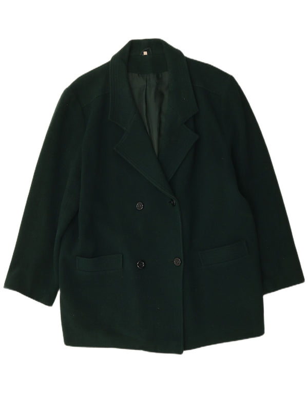 Palton supradimensionat pentru femei Vintage UK 18 XL Lână nouă verde