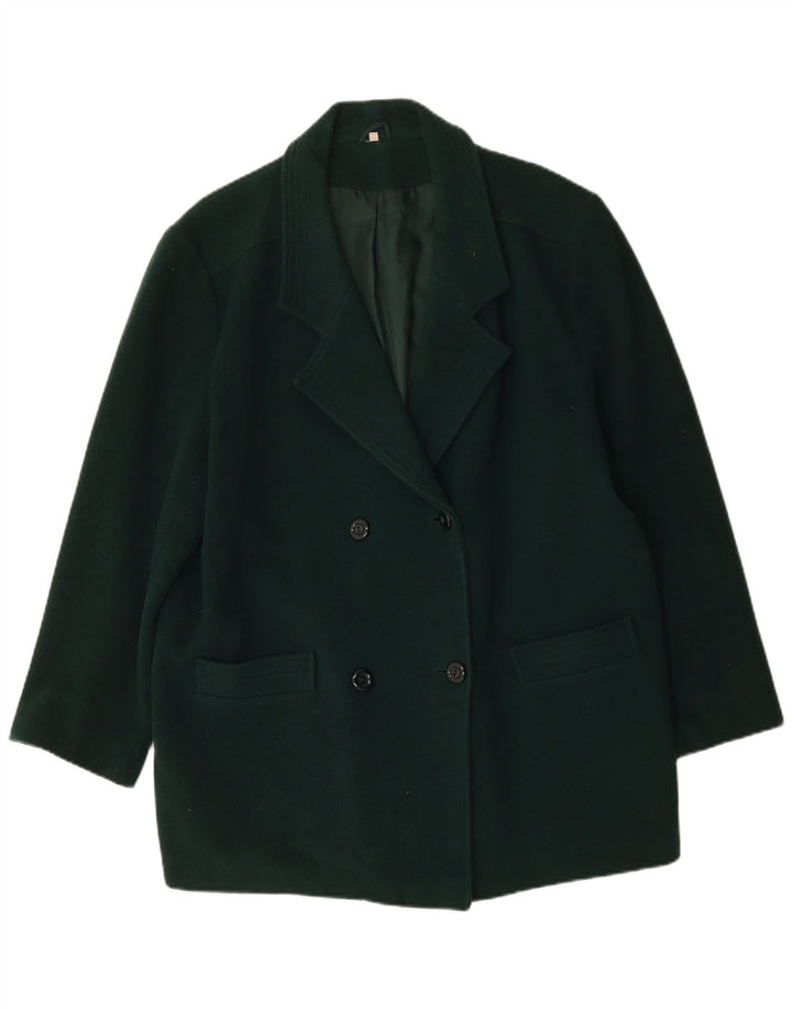 Palton supradimensionat pentru femei Vintage UK 18 XL Lână nouă verde