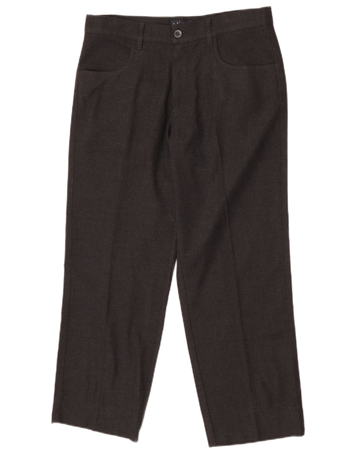 Pantaloni casual drepti pentru bărbați Armani IT 48 Medium L32 L27 Poliester negru