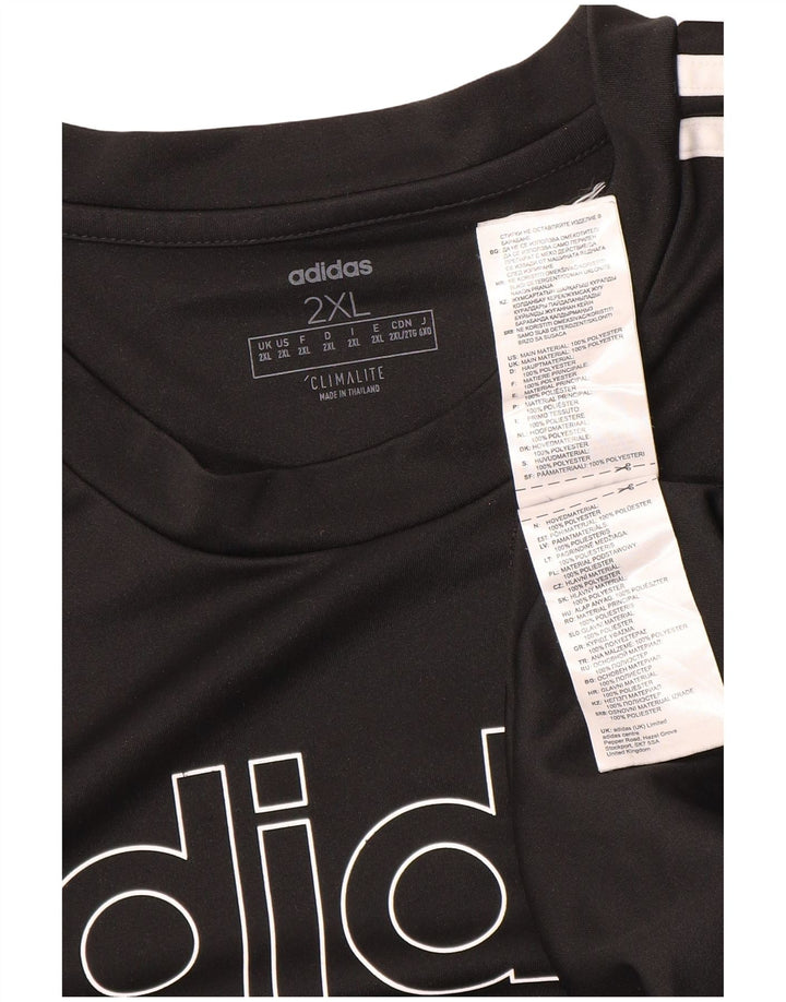 Tricou Adidas Climalite Graphic Top 2XL Negru Poliester