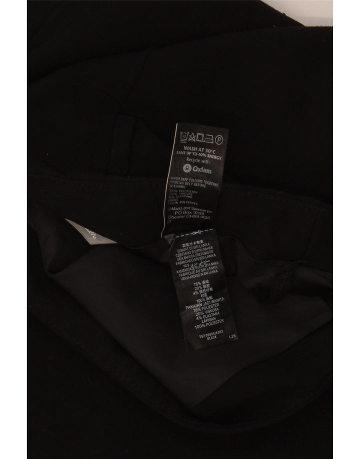 Fusta creion pentru femei Marks & Spencer UK 12 Medium W30 Poliester negru