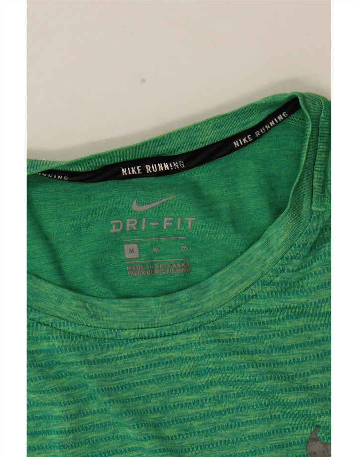 Tricou pentru bărbați Nike Dri Fit Top cu dungi verzi medii