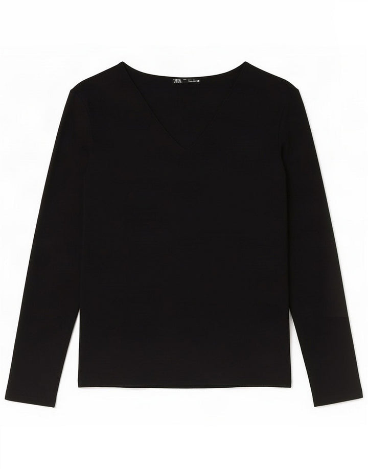Zara Top pentru femei cu mânecă lungă UK 10 Small Black