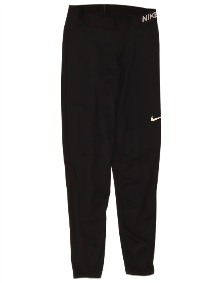 Leggings Nike Dri Fit Graphic pentru femei UK 12 Poliester mediu negru
