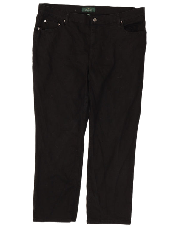 Blugi drepti pentru femei Ralph Lauren US 18 2XL W40 L29 bumbac negru