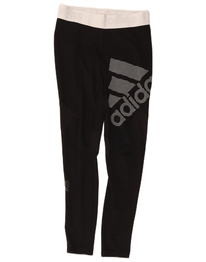 Leggings Adidas Climacool Graphic pentru femei UK 8/10 Small Black