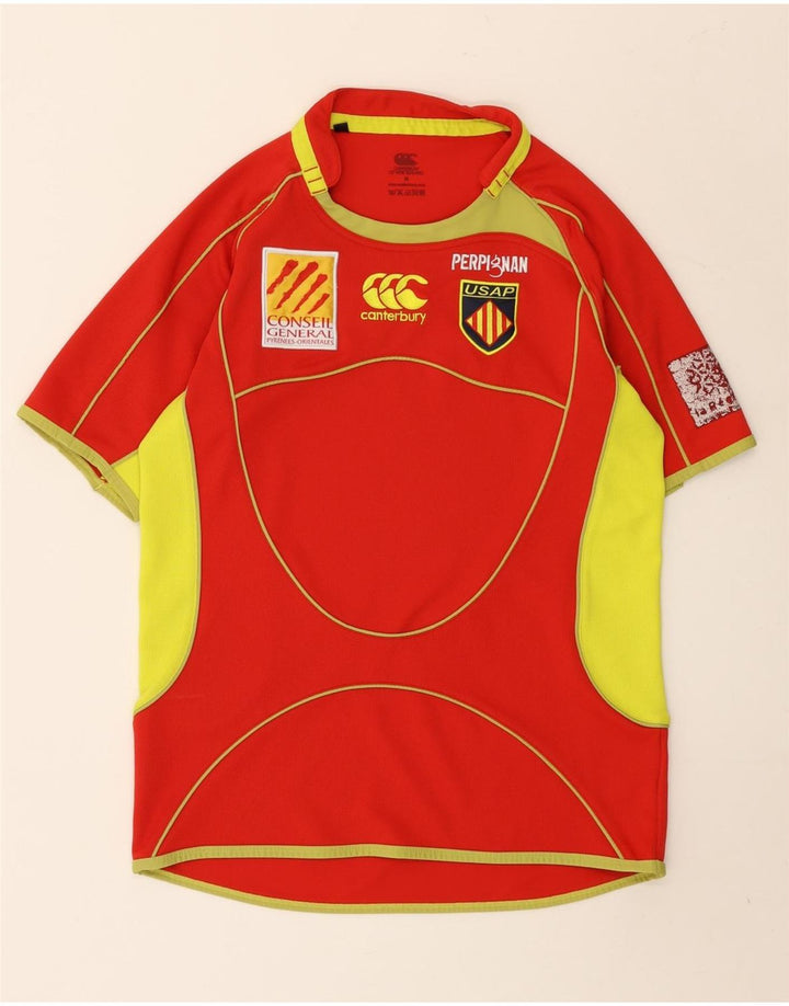 Tricou grafic pentru bărbați Canterbury Top Medium Red Colorblock