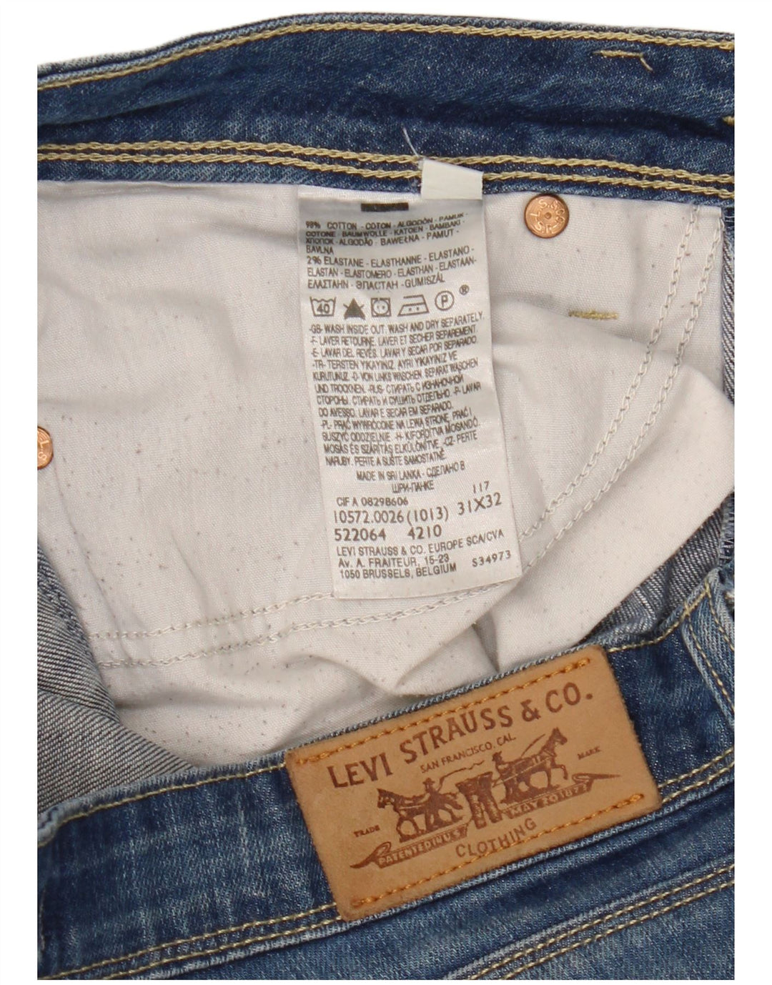 Blugi LEVI'S 572 Bootcut W31 L32 Bumbac albastru