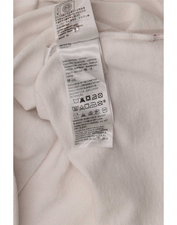 Levi's Pulover oversized Crop pentru femei UK 14 Large White Striped