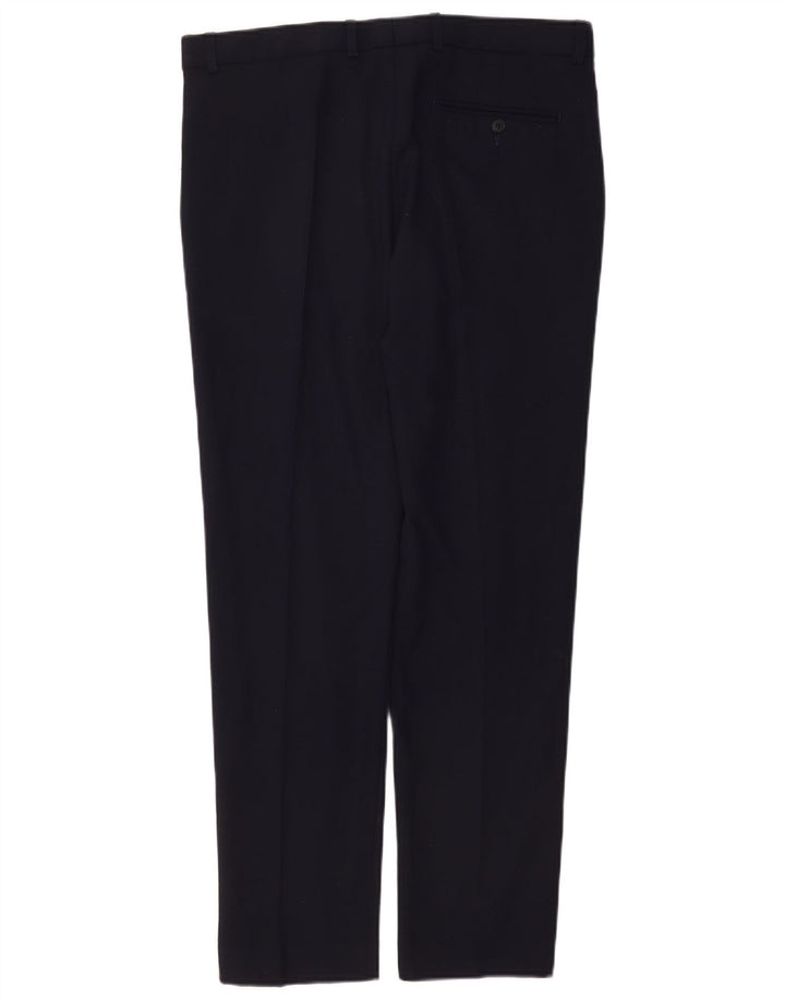 Marks & Spencer Pantaloni subțiri pentru bărbați L34 L31 Lână bleumarin