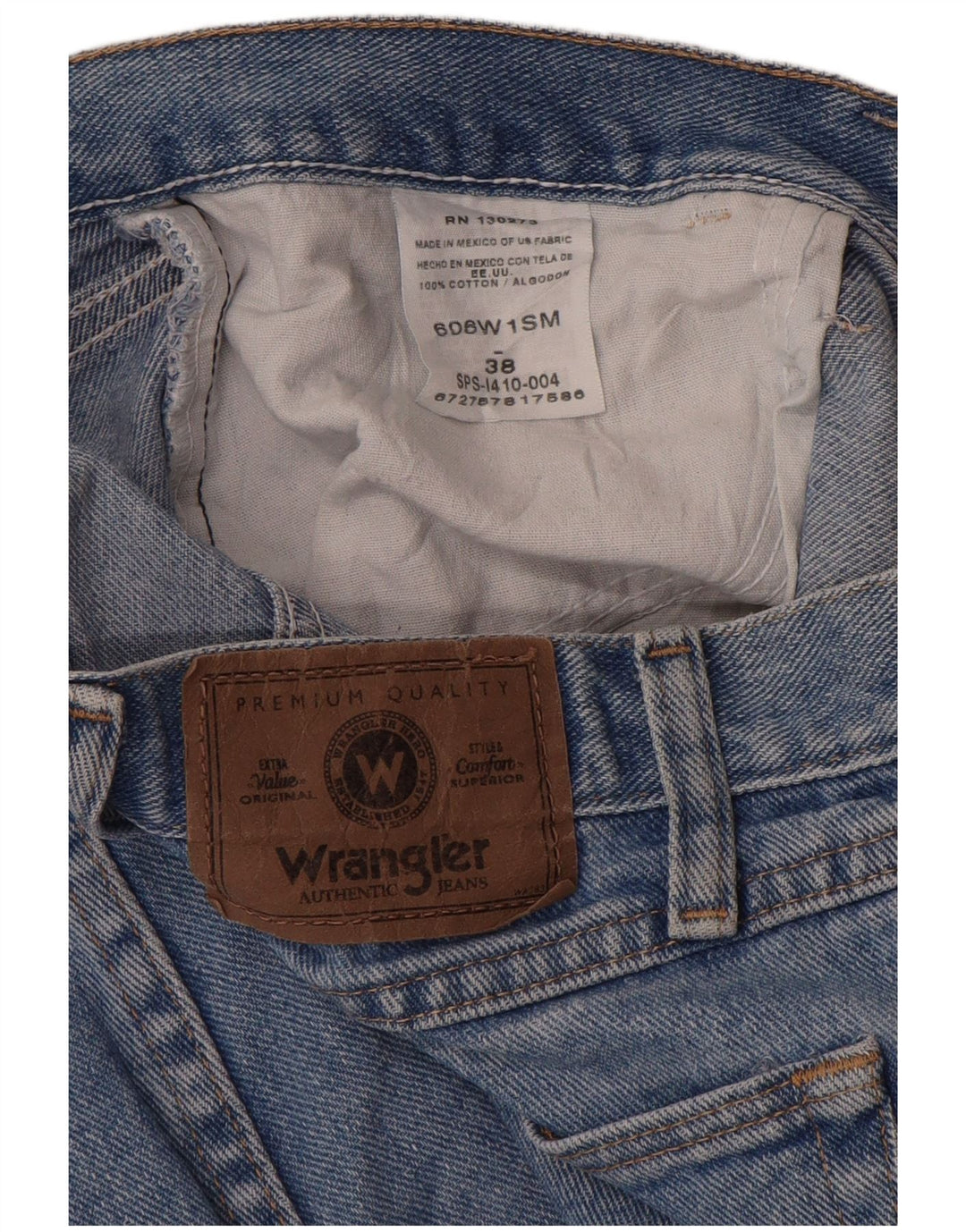 Pantaloni scurți din blugi pentru bărbați WRANGLER W38 XL, bumbac albastru