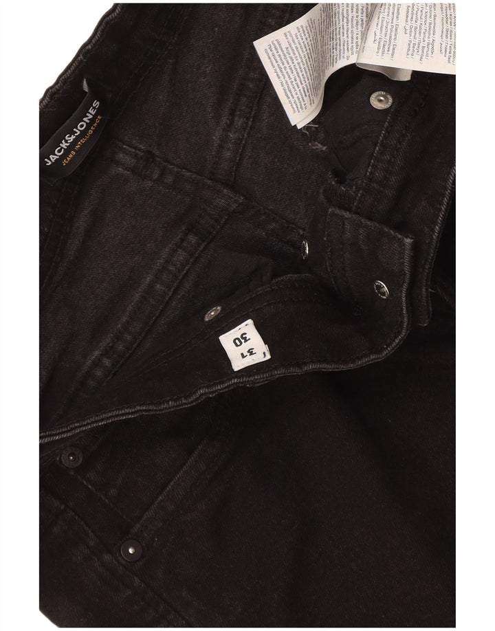 Blugi slim pentru bărbați Jack & Jones W31 L30 bumbac negru