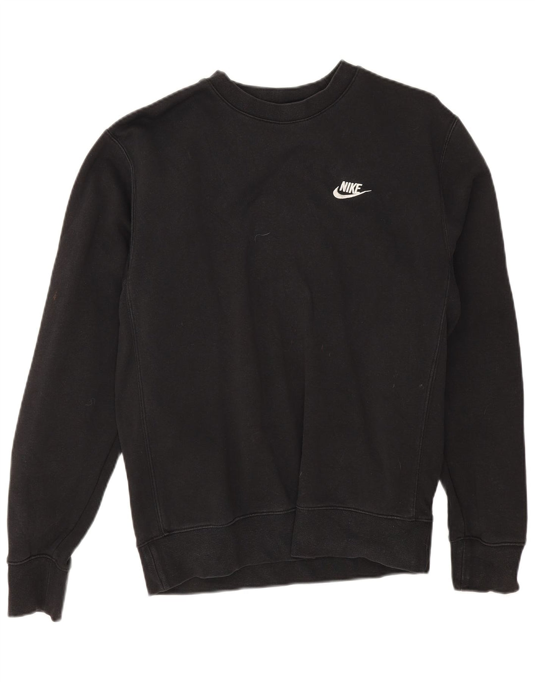 Hanorac Nike pentru bărbați, cu tăiere lejeră, pulover mic, negru, bumbac