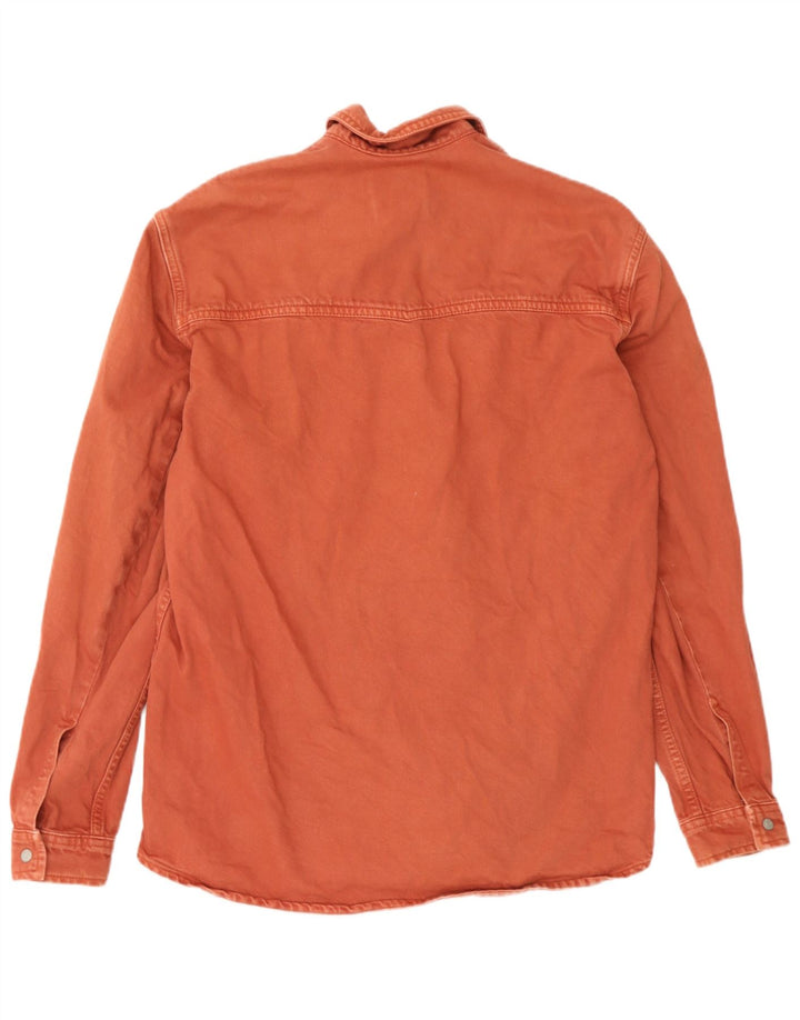 Cămașă Jack & Jones pentru bărbați din denim mic, maro, bumbac