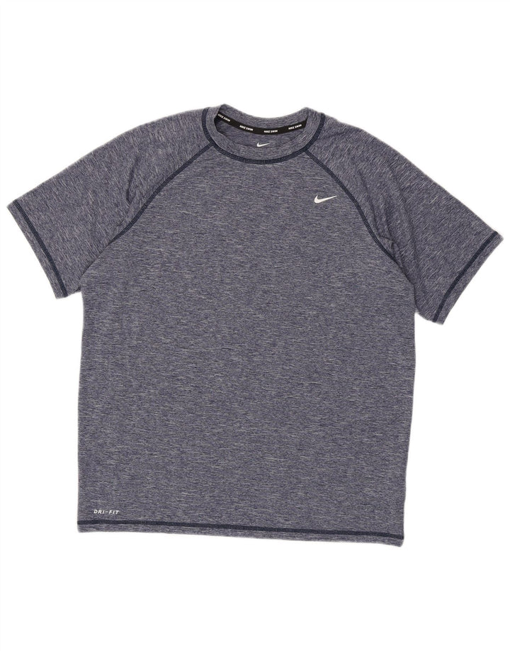 Tricou pentru bărbați Nike Dri Fit Top mare, albastru bleumarin, poliester cu pată