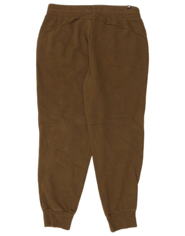Pantaloni de trening PUMA pentru bărbați Joggeri mari, bumbac, kaki